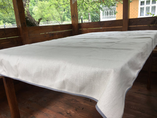 Hemp tablecloth, Rectangular grey tablecloth of different sizes available