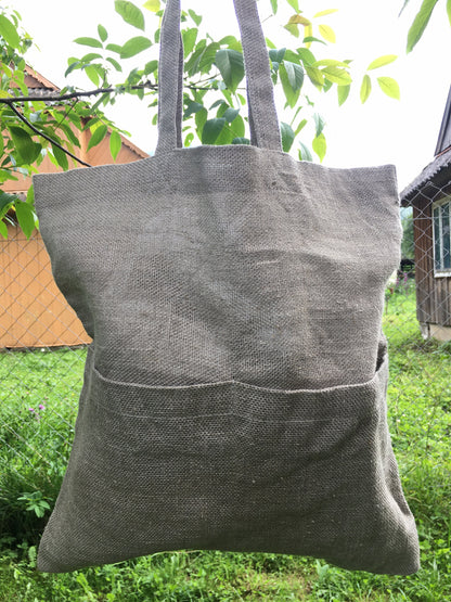 Organic hemp bag - messenger bag, Tote bag