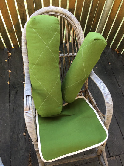 Hemp bolster pillow, Yoga Bolster, Cushion with natural insert, Green color