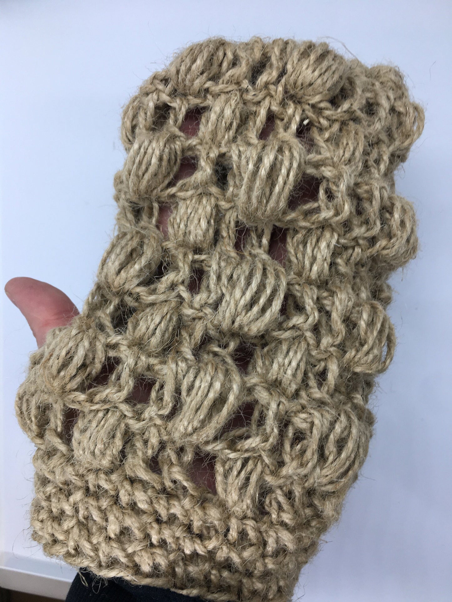 Hemp knitted washcloth, hemp yarn crochet sponge, Crochet gift for bath