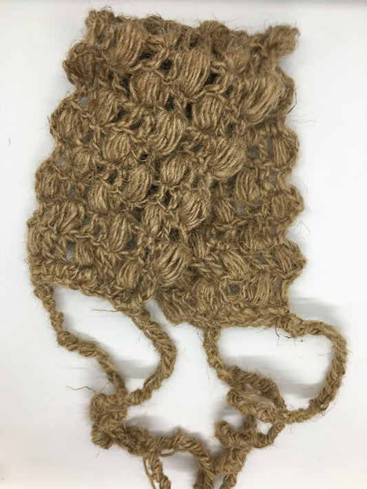 Organic Hemp back scrubber, Crochet washcloth for bath, Sponge for anti cellulite massage