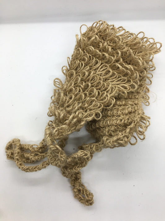 Organic hemp back scratcher, Crochet washcloth with scrubbing and exfoliating effect