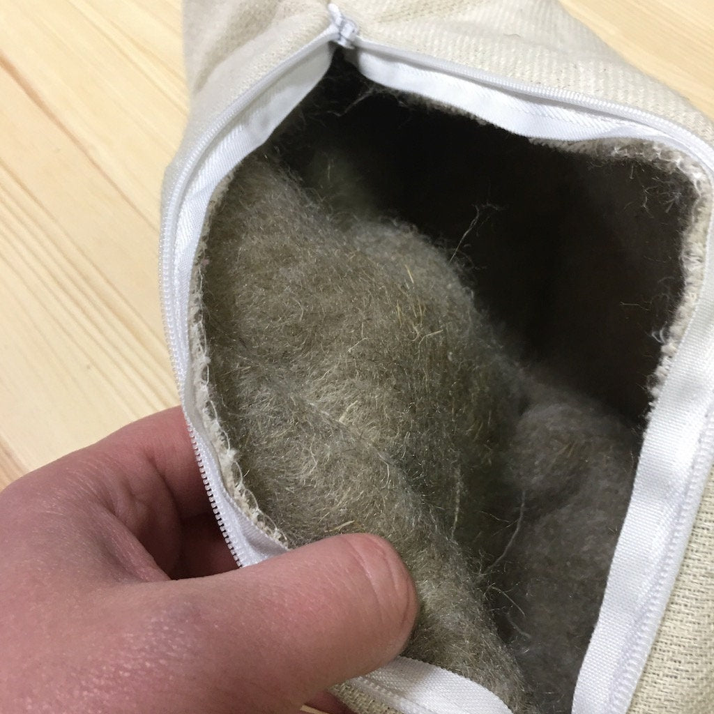 Hemp neck pillow covers