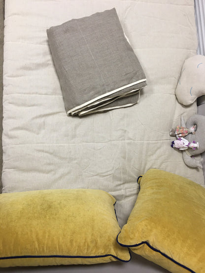 Organic hemp floor cushions with organic filler, Soft hemp sofa, Cannabis window seat cushion, Zafu & Zabuton