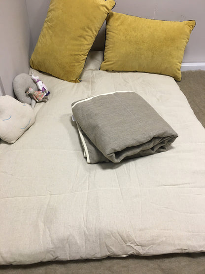 Organic hemp floor cushions with organic filler, Soft hemp sofa, Cannabis window seat cushion, Zafu & Zabuton