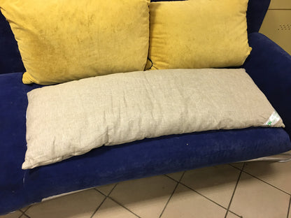 Hemp pillow insert filled buckwheat hulls