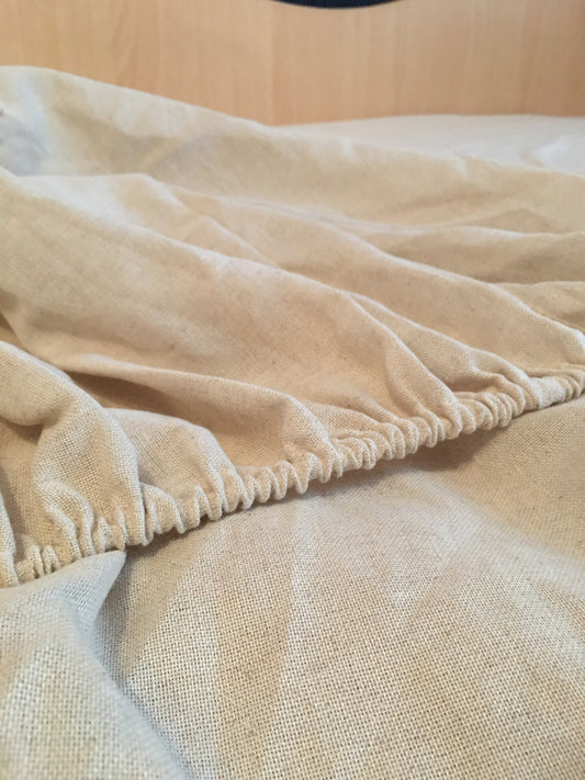 Hemp fabric sheets set, 2 pieces set fitted+flat sheet, Queen King Full Double different sizes of hemp bedding available