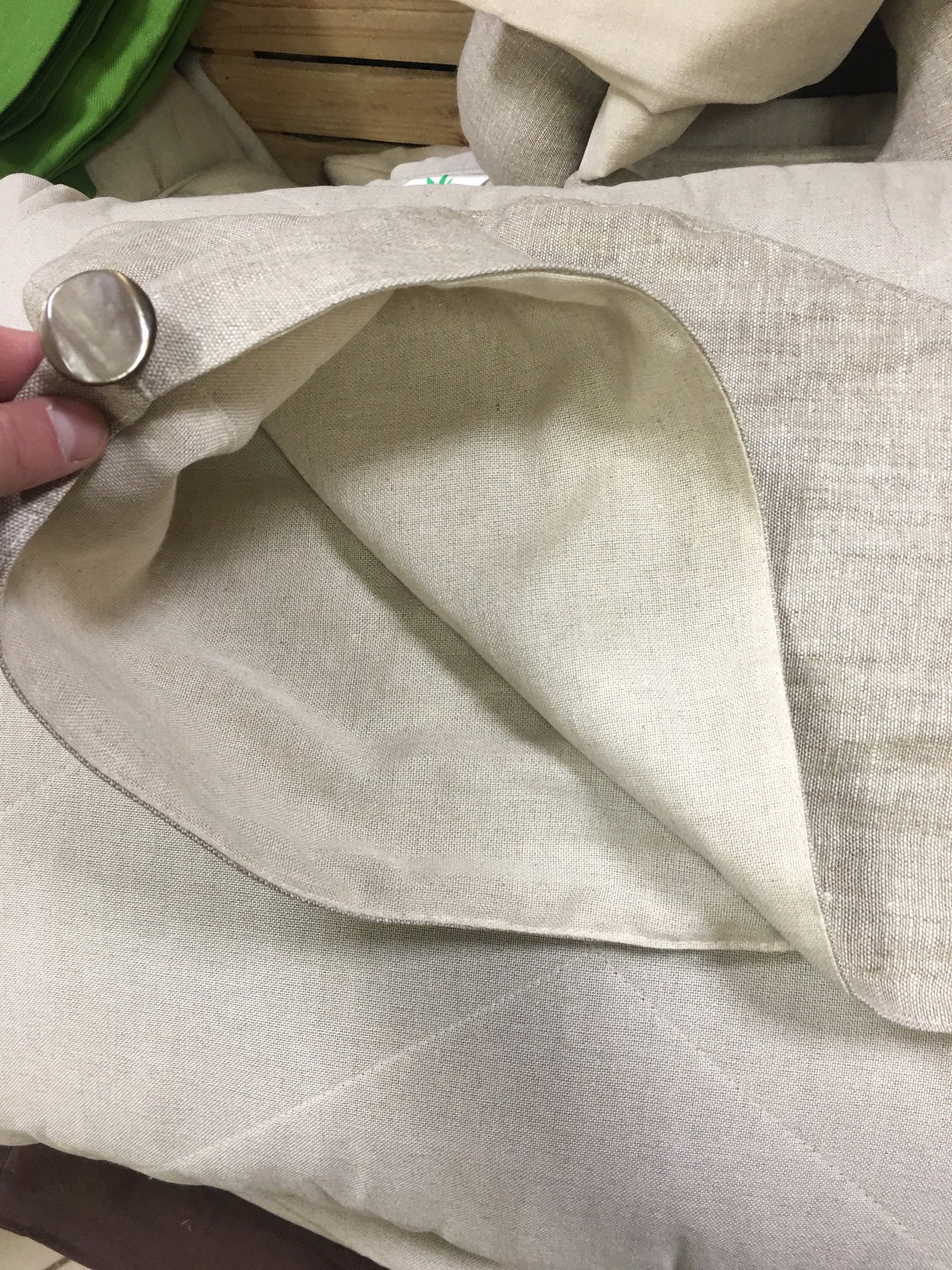 Hemp turban towel, Natural cloth for your hair, Towel with button, Fast drying effect for your hair