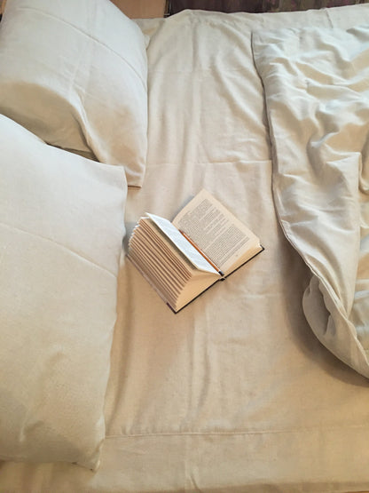 Hemp bedding set 3 pieces, 1 duvet cover and 2 pillowcases, Natural and antibacterial bedding