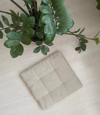 Hemp chair cushion with hemp filler and hemp cover