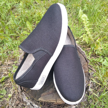 Black hemp shoes for women