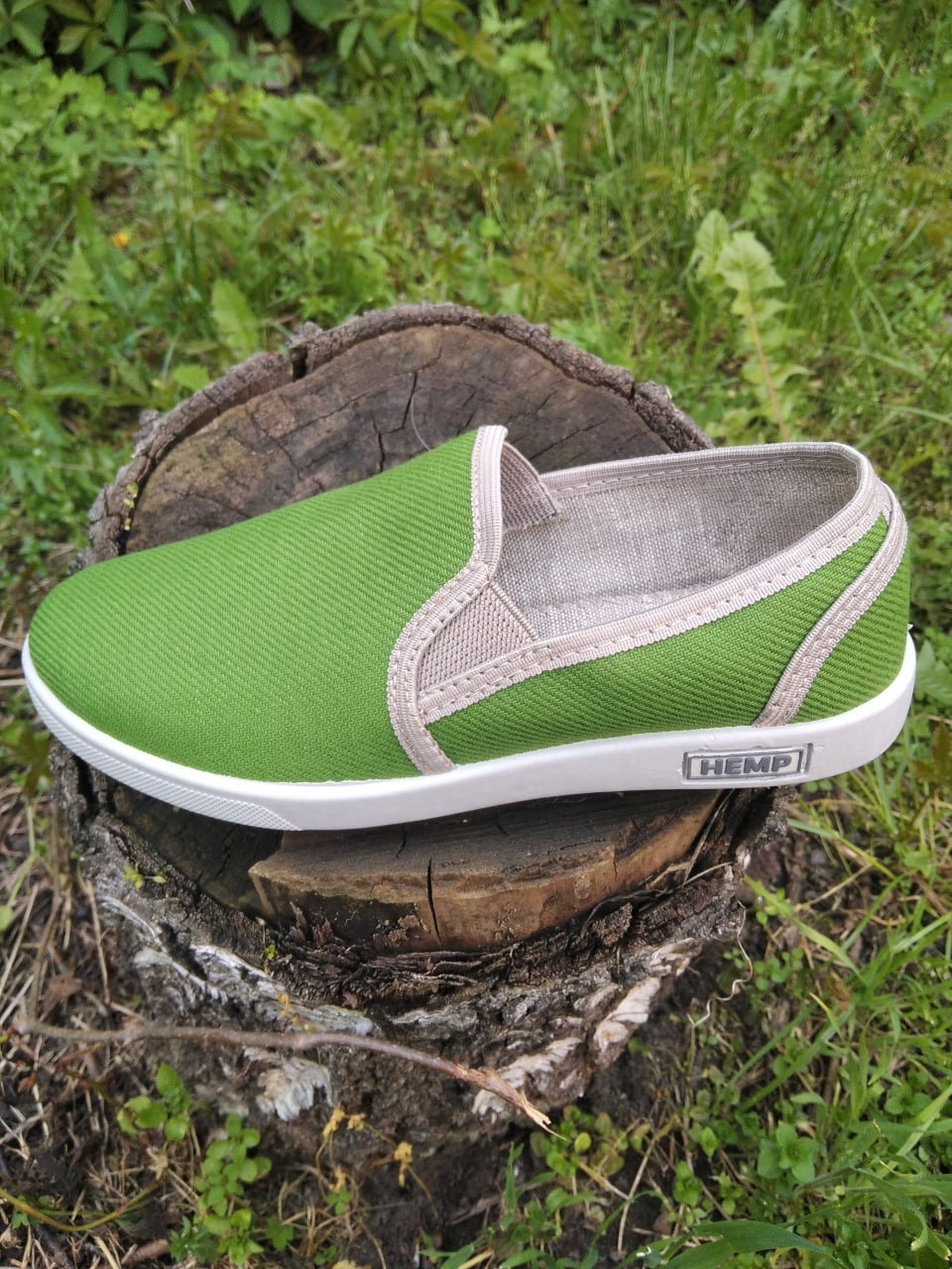 Hemp green sneakers for women, Organic hemp shoes for women