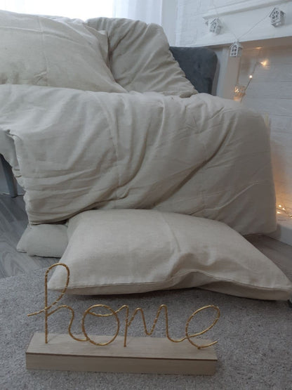 Hemp blanket and two hemp pillows