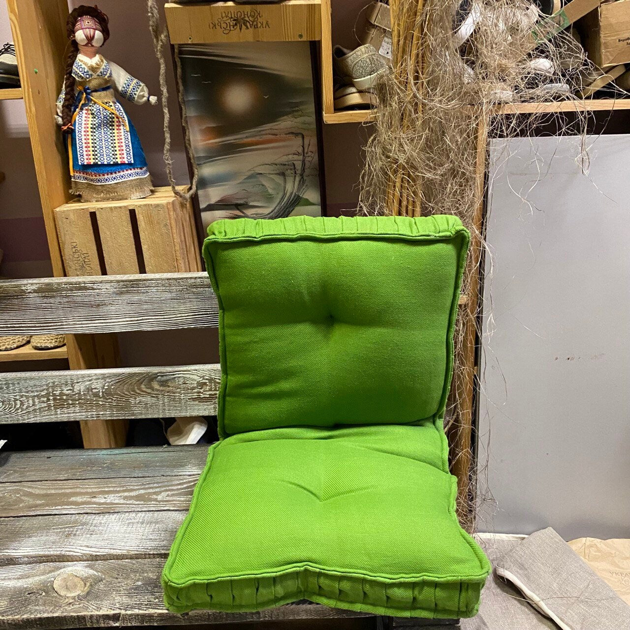 Hemp Bench Cushion with Natural Hemp Filler