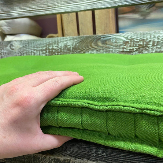 Hemp Bench Cushion with Natural Hemp Filler - Custom Made  - Window Bench - Mudroom cushions