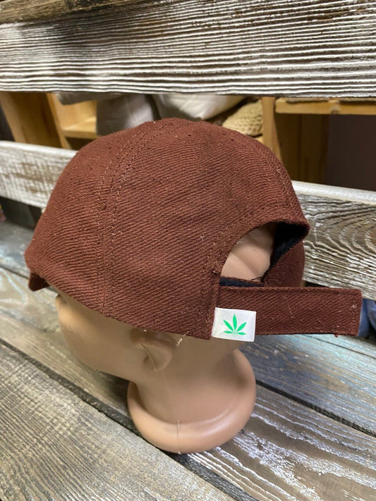 Brown hemp cap