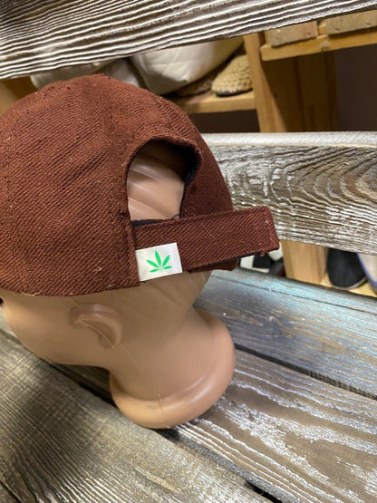 Brown hemp cap