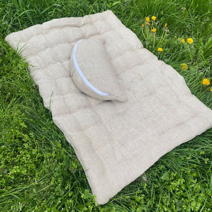 Hemp meditation set of 2 pieces, Buckwheat husk inside