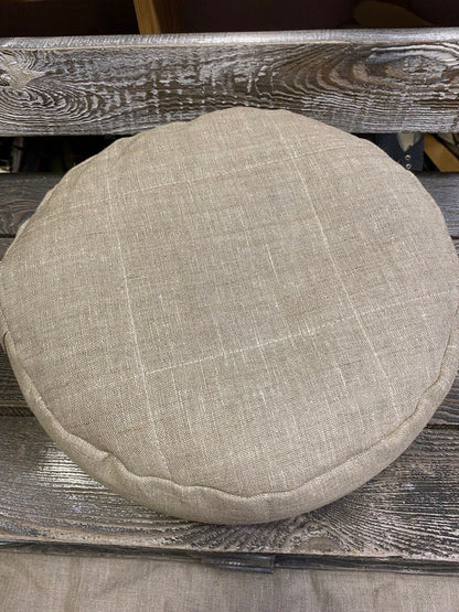 Hemp round zafu meditation cushion with buckwheat husk