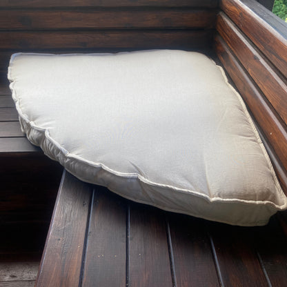 Hemp corner cushion with hemp filler, Corner floor pillow
