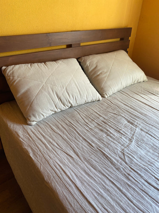Cotton organic pillow with hemp filler