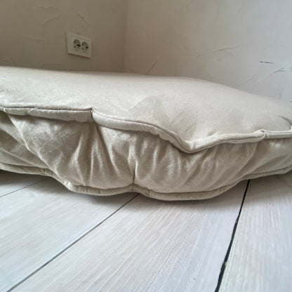 Hemp corner cushion with hemp filler, Corner floor pillow