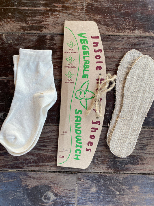 Hemp set, hemp socks and hemp insoles