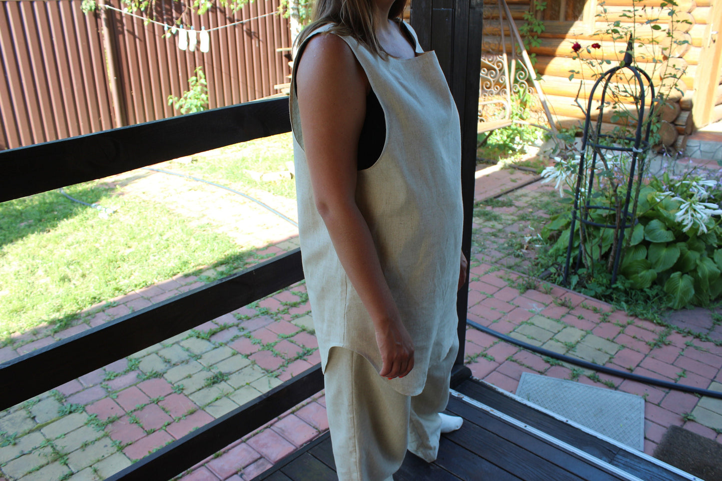 Hemp shirt for lady, Sleeveless shirt