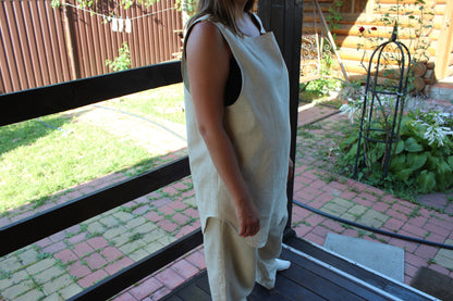 Hemp shirt for lady, Sleeveless shirt