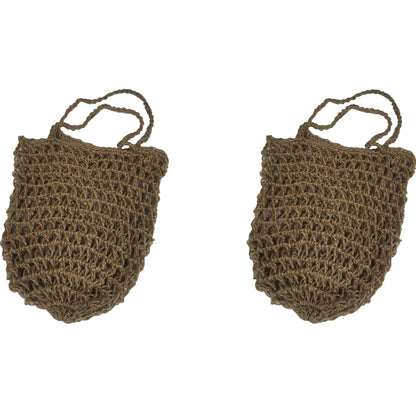 Set of 2 -  Hemp Knitt String Shopping Bags Reusable Washable