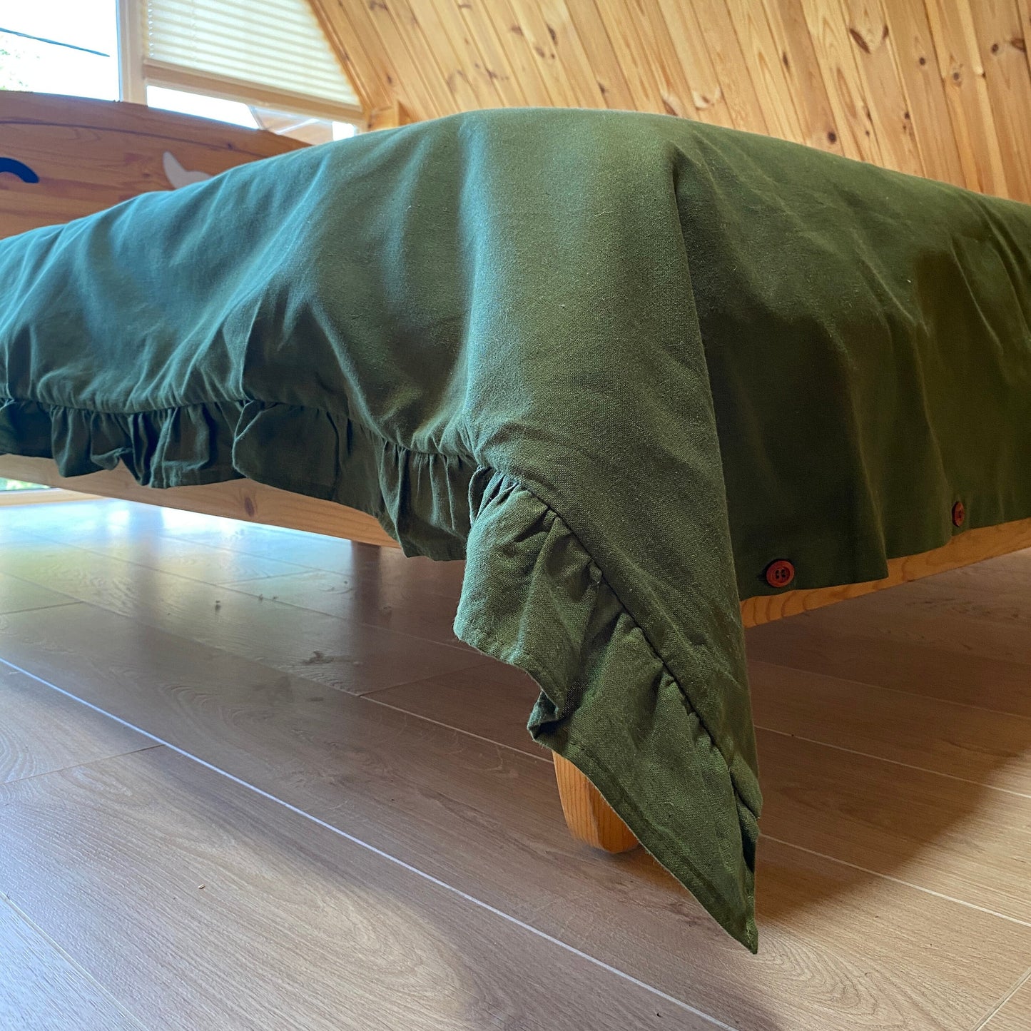 Ruffle Hemp DUVET COVER - Hemp duvet cover,king,twin,full,Queen