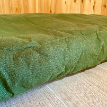 Green hemp floor cushion with hemp filler