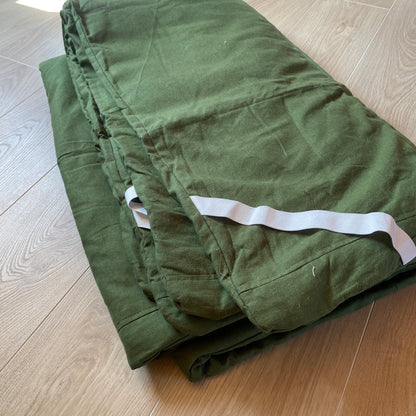 Hemp mattress topper green with 4 strings