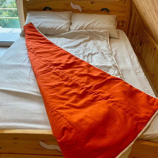 Hemp throw blanket Orange