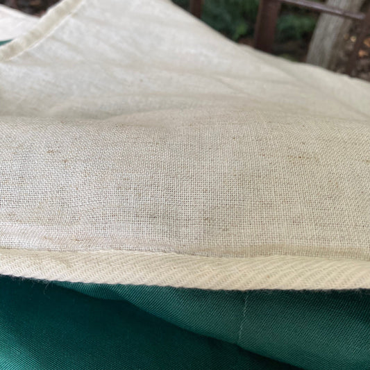 Hemp throw blanket Green