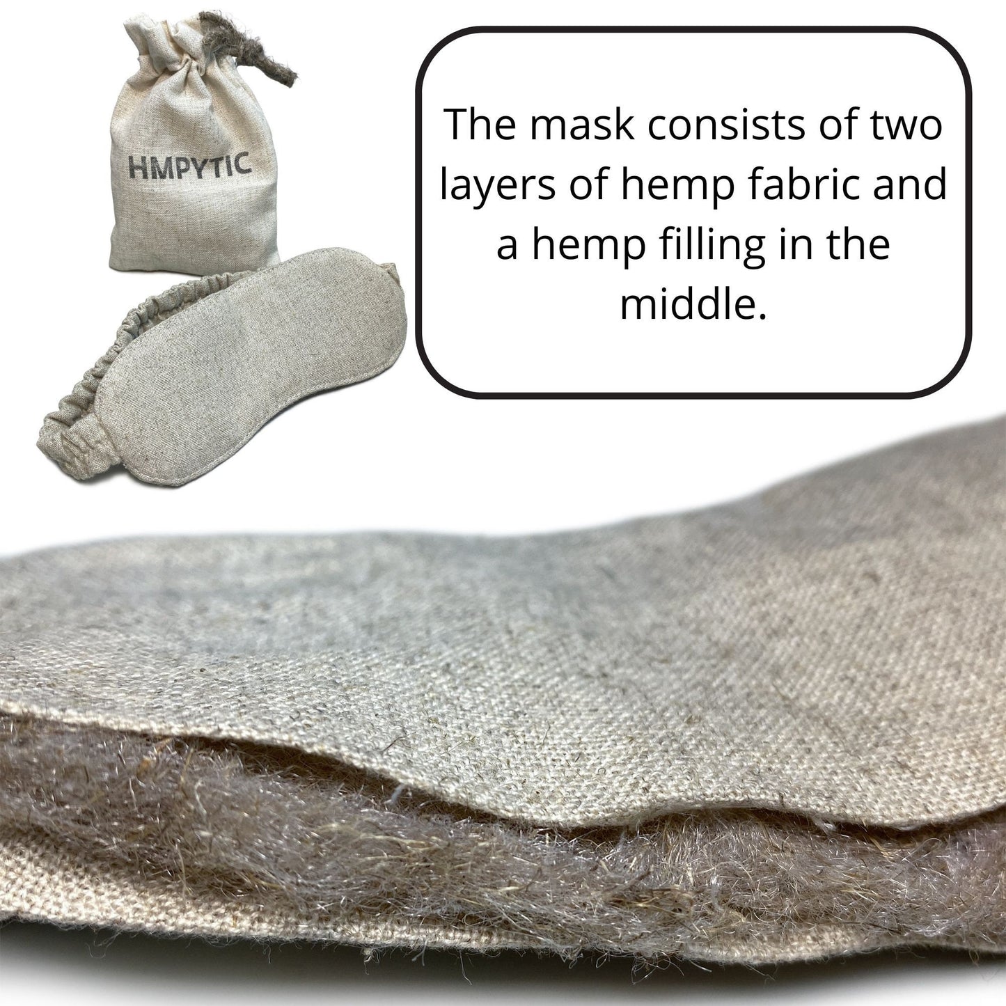 Hemp Sleep Mask-Eye Mask for Sleeping, Sleeping Mask Blocking Out Light Perfectly for Women and Men