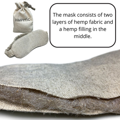Hemp Sleep Mask-Eye Mask for Sleeping, Sleeping Mask Blocking Out Light Perfectly for Women and Men