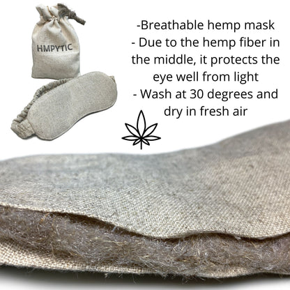 Hemp Sleep Mask-Eye Mask for Sleeping, Sleeping Mask Blocking Out Light Perfectly for Women and Men