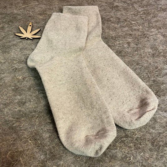 Hemp socks for men and women - Natural light gray color