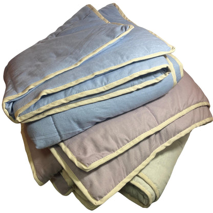 Hemp Throw Blanket with Soft Cotton Flannel Surface and Hemp Filling