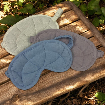 100% Cotton Soft Flannel Sleep Mask with Hemp Filling