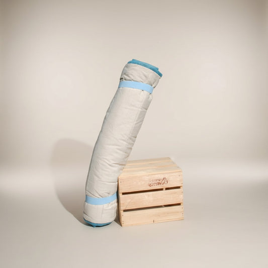 Natural Hemp Yoga Mat with Elastic Straps