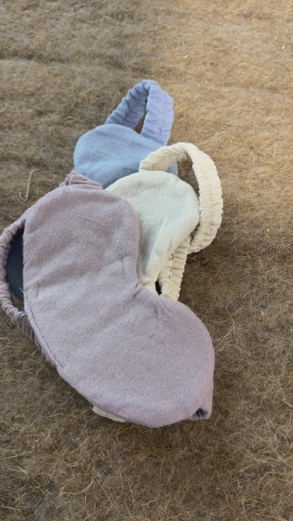 Flannel Sleep Mask Set, 3 Pack, Blue Lavender and Milk