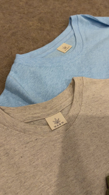 Men’s Natural Beige Hemp Cotton Oversized T-Shirt