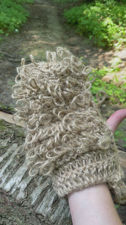 Hemp Scrub Mitt with Looped Texture