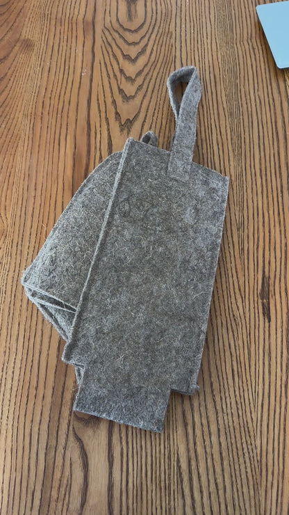 Hemp Sauna Hat (Banya & Steam Room) — Pressed Hemp Fiber Felt, Natural Color